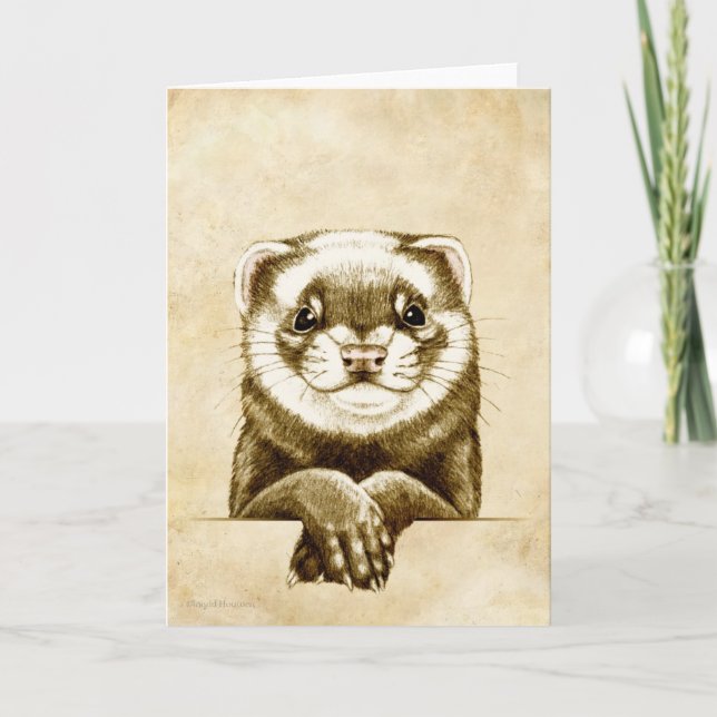 Carte Cute Ferret (Devant)