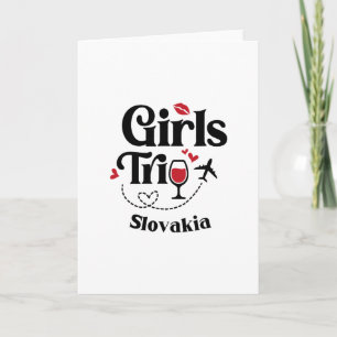 Carte Cute filles du vin Voyage Slovaquie Vacances