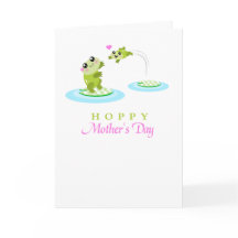 Cute Frog Hoppy Happy Mothers Day card