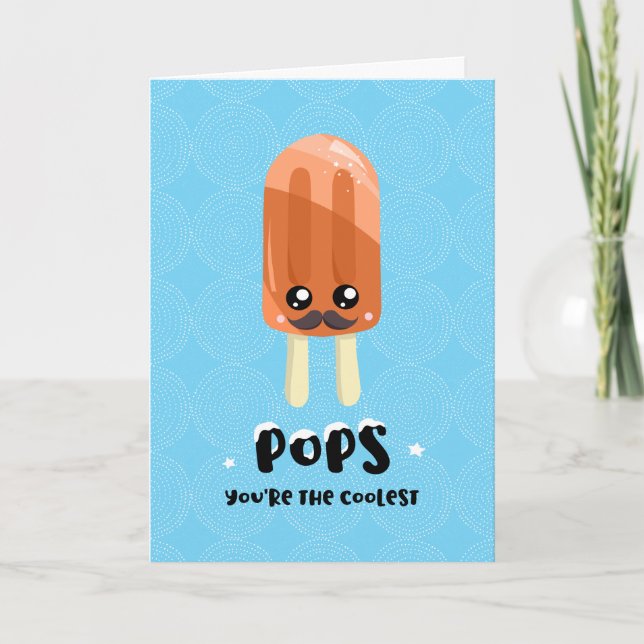 Carte Cute Funny Coolest Popsicle Fête des pères (Devant)