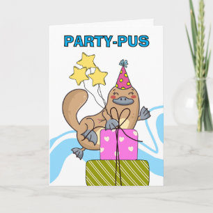 Carte Cute Funny Platypus Anniversaire