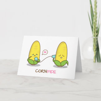 Carte Cute Funny Punny Corn Confide Best Friend