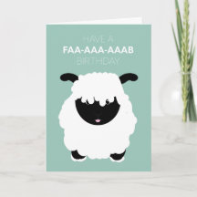Cute Funny Valais Noire Mouton Fab Anniversaire