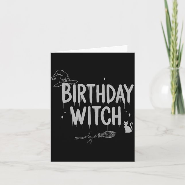 Carte Cute Funny Witch Witchy Birthday Witches Happy Wom (Devant)