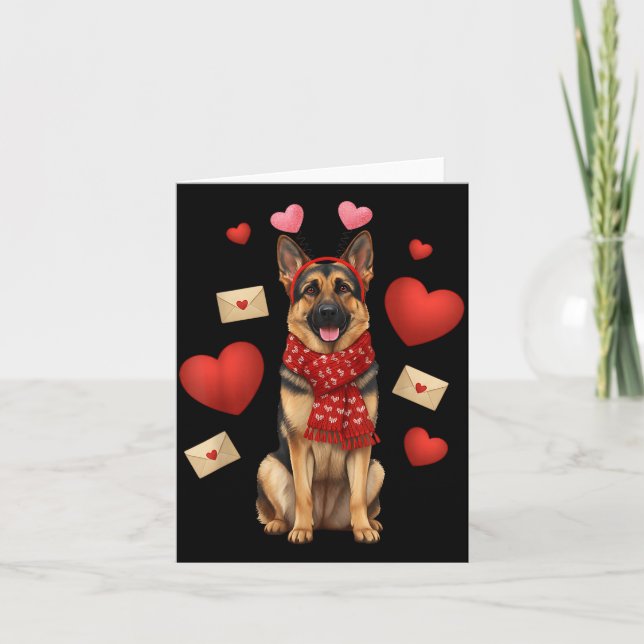 Carte Cute German Shepherd Valentine’s Day Dog Mom - Ger (Devant)