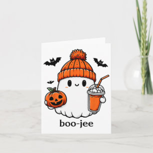 Carte Cute Ghost Bougie Ghost Boo-jee Halloween