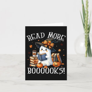Carte Cute Ghost Lecture Livre Amateurs Halloween Lire p