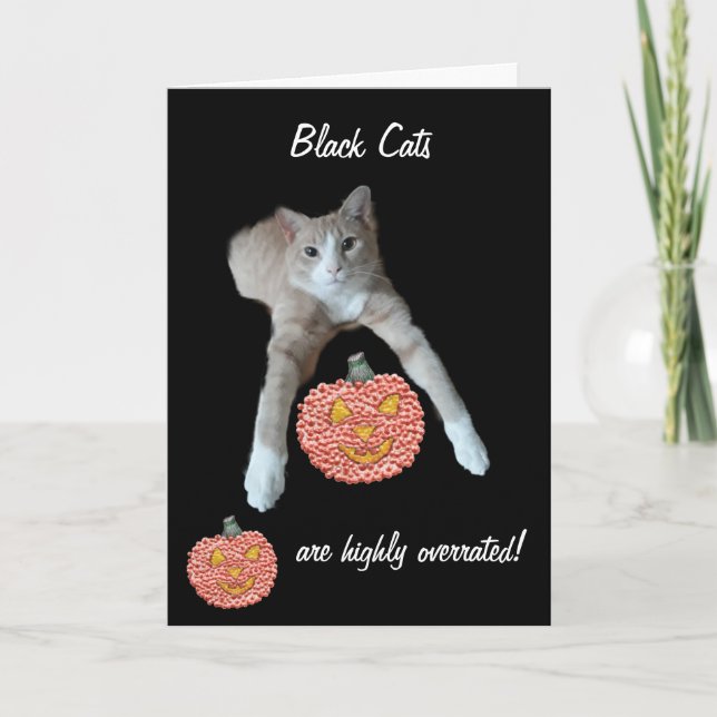 Carte Cute Ginger Chat Halloween (Devant)