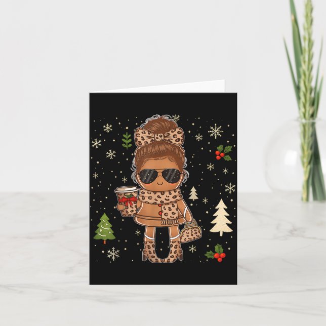 Carte Cute Gingerbread Christmas Snow Xmas For Men Women (Devant)