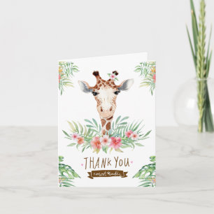 Carte Cute Giraffe Merci