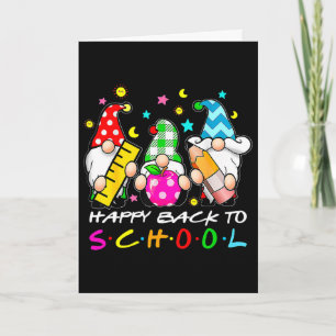 Carte Cute Gnomes Joyeux Retour à l'école Enseignants Él
