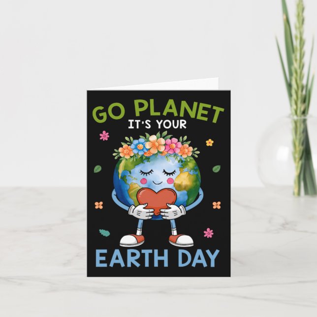 Carte Cute Go Planet Son Jour des terres 2025 Enseignant (Devant)