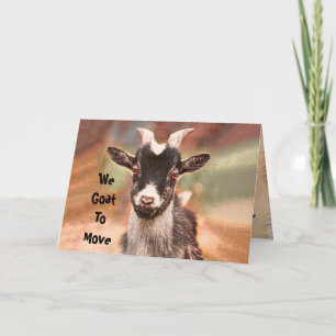 Carte Cute Goat Farm Moving Nouvelle adresse