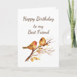 Carte Cute Gold Birds Best Friend Friendship  Birthday<br><div class="desc">Cute Sparrow Bird Quote for your Best Friend's  Birthday with inside verse;  Friends are special from young ones to old but you are a Best Friend more precious than gold!</div>