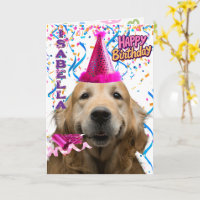 Cute Golden Retriever Personnalisé Joyeux annivers