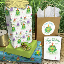Cute grenouille d'anniversaire