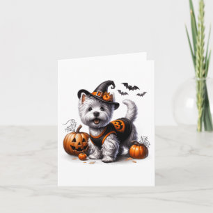 Carte Cute Halloween Westie Tee West Highland Terrier Do