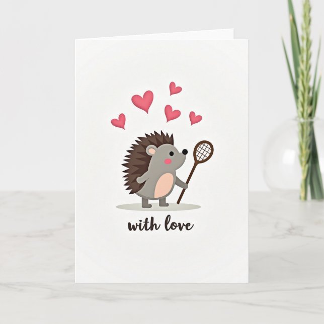 Carte Cute Hedgehog Love Card (Devant)