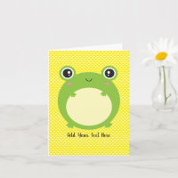 Cute Kawaii Frog Texte personnalisé vide à l'intér