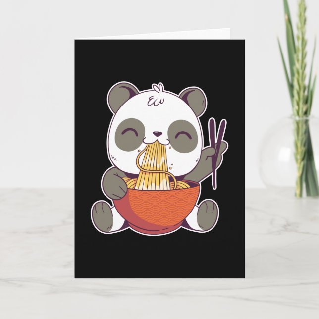Carte Cute Kawaii Panda Ramen Japanese Gift (Devant)