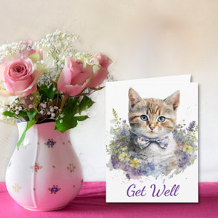Carte Cute Kitten Enfants Se Bien