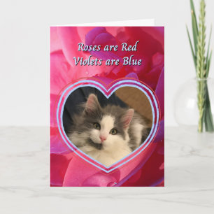 Carte Cute Kitten Le chat est mon Saint Valentin préféré