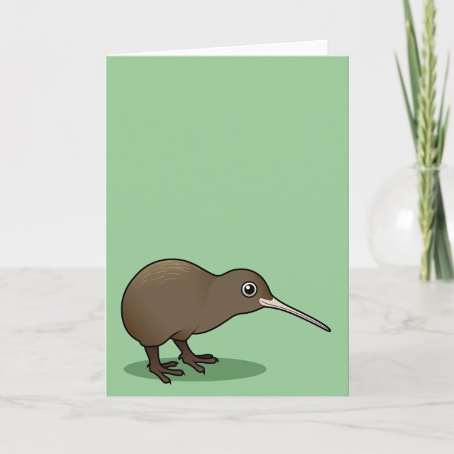 Carte Cute Kiwi Brown de Nouvelle-Zélande (Devant)