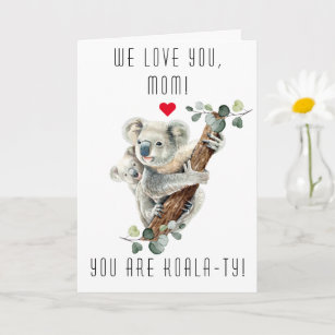 Carte Cute Koala Avec Bébé Vous Êtes La Journée Des Mère
