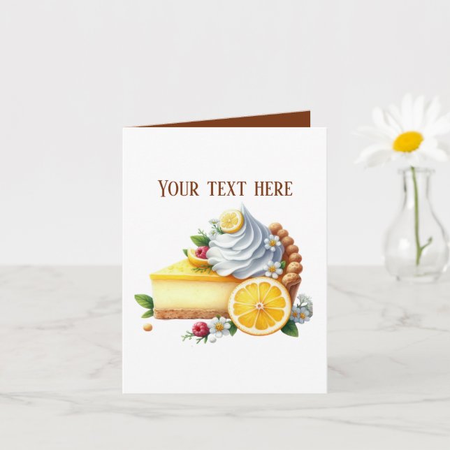 Carte Cute lemon pie customizable (Petite plante)