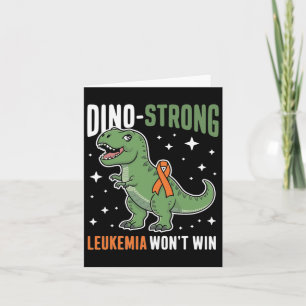 Carte Cute Leukemia Dino Strong T-rex Enfants Dinosaur B