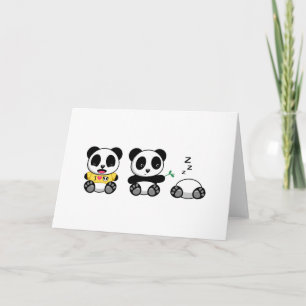 Carte Cute Little Pandas Blond