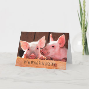 Carte Cute Little Piggies Pig Piglets Love You Card