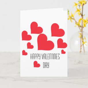 Carte Cute Little Red Hearts Cool Chic Valentine's Day