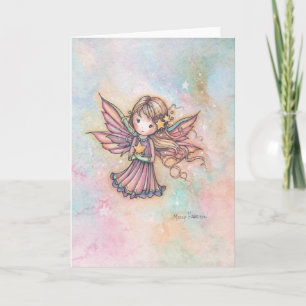 Carte Cute Little Star Fae Aquarelle Imaginaire Art