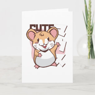 Carte Cute Mice Hamster Souris animal cadeau animal