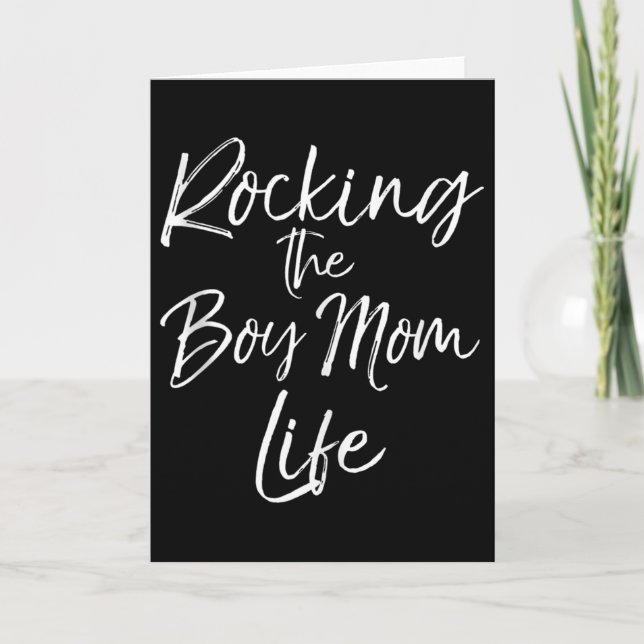 Carte Cute Mom Of Boys Gift From Sons Rocking The Life T (Devant)