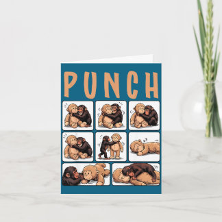 Carte Cute monkey punch 