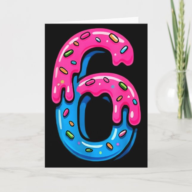 Carte Cute Number 6 Ice Cream Drip 67 Meme Costume Coupl (Devant)