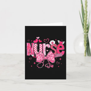 Carte Cute Nurse Valentines Jour Cute Coquette Stethosco