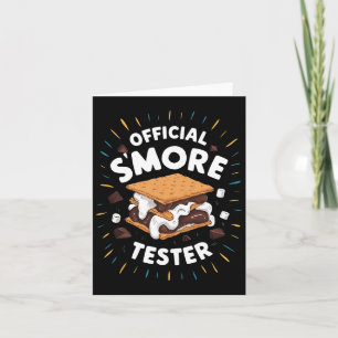Carte Cute Official S'more Tester Smores Drôle Camper Ca