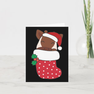 Carte Cute Okapis Dans Les Bas De Noël Pour Noël