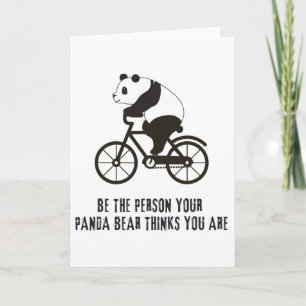 Carte Cute Panda Cyclisme Cycliste Vélo de Route Vélo de