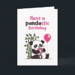 Carte Cute Panda Manger Donut Pandastic Funny Anniversai<br><div class="desc">Carte d'anniversaire drôle et mignonne pour ceux qui aiment les puns et l'humour. Une façon idéale de souhaiter un joyeux anniversaire à vos amis et à votre famille. Visitez notre magasin pour plus de collection de cartes d'anniversaire. Vous y trouverez des cartes d'anniversaire cool, humoristiques et parfois sarcastiques pour votre...</div>