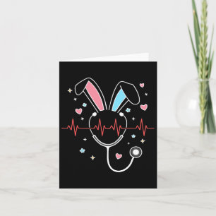 Carte Cute Pâques Infirmière Bunny Stethoscope Nurs de b