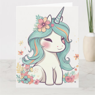 Carte Cute Pastel Kawaii Unicorn