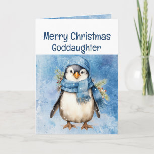 Carte Cute Penguin Amusant Animal Godgirl Noël