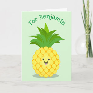Carte Cute pineapple cartoon illustration