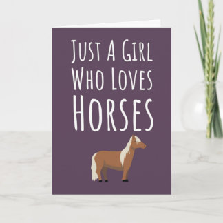 Carte Cute Pink Equine Cards For Baby Girls Kids Horses