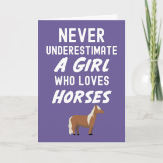 Carte Cute Pink Horse Cards For Baby Girls Kids Farm