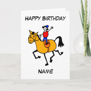 Carte Cute Pony Trot On Cartoon Birthday